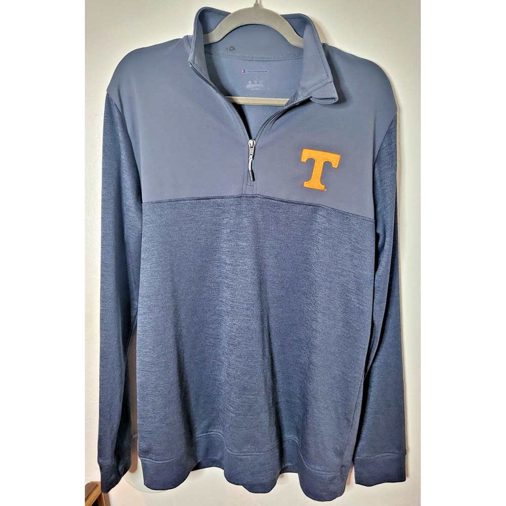 Tennessee Volunteers Champion Quarter-Zip Pullover Grey Mens M Embroidered